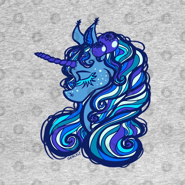 Blueberry Unicorn by Jan Grackle